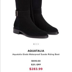 Aquatalia Giada Waterproof Suede Riding Boot